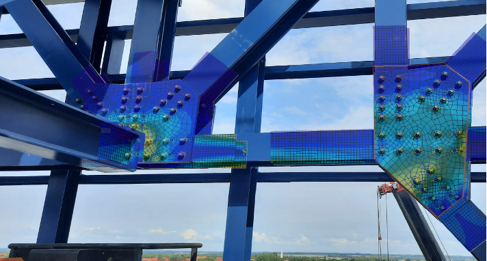 Fachwerkknoten mit FE-Modell